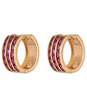 Eye Candy LA Cz Hoop Earring - White