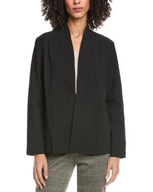 Eileen Fisher High Collar Jacket - Black
