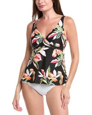 Sea Level Sundown Cross Front Swing Singlet Top - Black