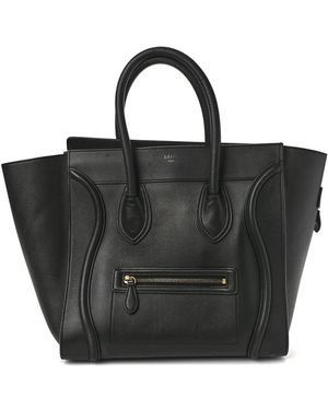 Celine Smooth Leather Smooth Micro Luggage (Authentic Pre-Loved) - Black