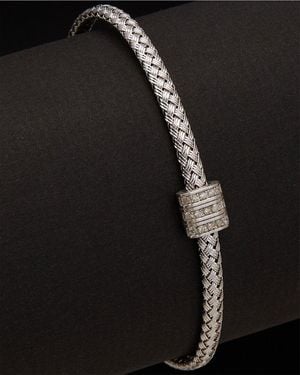 Meshmerise 18K Over 0.10 Ct. Tw. Diamond Bangle Bracelet - Black