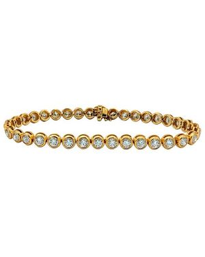 Prince Diamond & Jewelry 18K 5.70 Ct. Tw. Diamond Bezel Tennis Bracelet - White