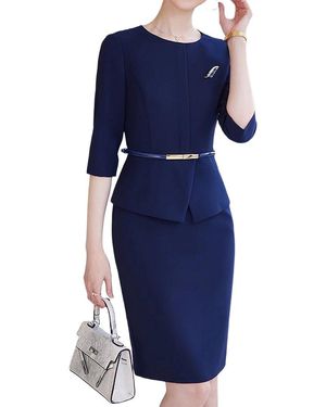 Tedora Midi Dress - Blue