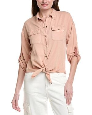 XCVI Tyrell Tie-Front Top - Brown