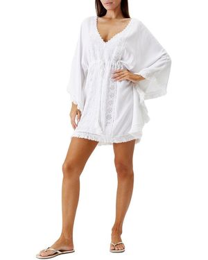 Melissa Odabash Isabelle Short Kaftan - White