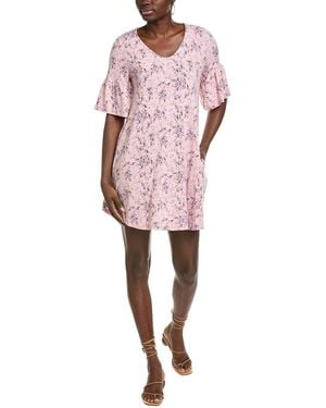 Marion Puff Sleeve Floral Dress - Pink