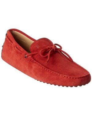 Tod's Gommino Suede Driver - Red