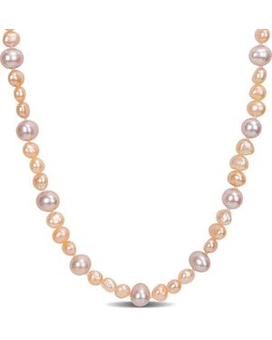 Rina Limor Silver 7.5-8mm Pearl Necklace - Natural