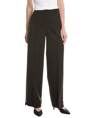 Kenneth Cole High Rise Zipper Pintuck Wide Leg Pant - Black