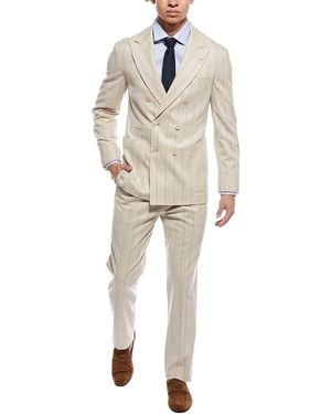 Brunello Cucinelli Wool & Cashmere-Blend Suit - Natural