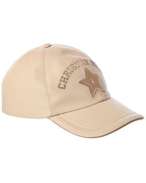 Dior Leather-Trim Baseball Cap - Natural