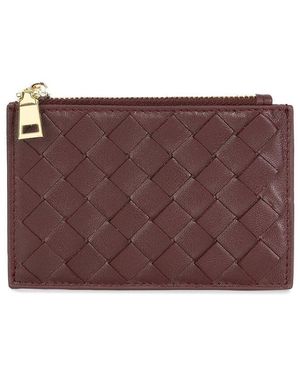 Tiffany & Fred Paris Leather Wallet - Purple