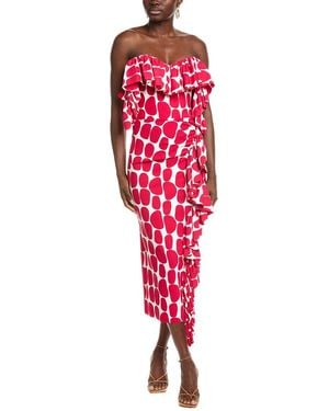 La Petite Robe Di Chiara Boni Giraffea Midi Dress - Red