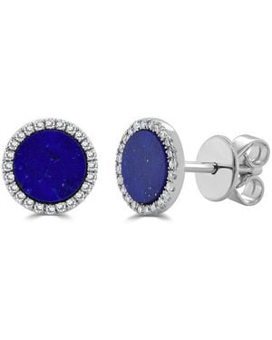 Sabrina Designs 14K 0.90 Ct. Tw. Diamond & Lapis Studs - Blue