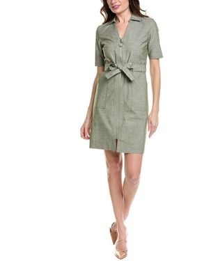 Sharagano Starlight Venice Shirtdress - Green