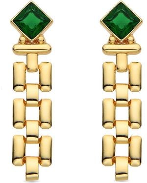 Eye Candy LA Cz Drop Earring - Metallic