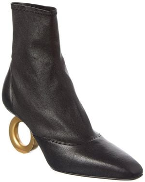 Ferragamo Leather Bootie - Black