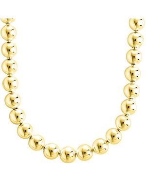 Sterling Forever 14K Plated Basia Dainty Beaded Chain Necklace - Metallic