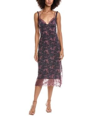Free People Party Crasher Midi Slip Dress - Purple