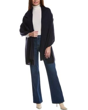 Phenix Solid Jersey Cashmere Wrap - Blue