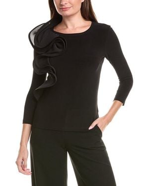 Joseph Ribkoff Ruffle Top - Black