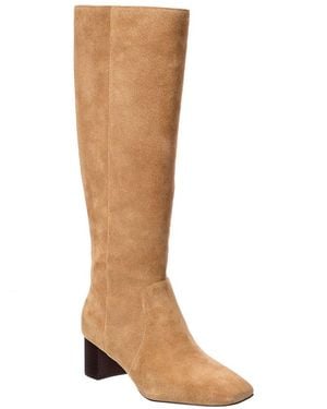 Stuart Weitzman Kels Zip Suede Knee-High Boot - Brown