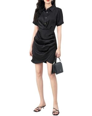WLZD Silk-Blend Dress - Black