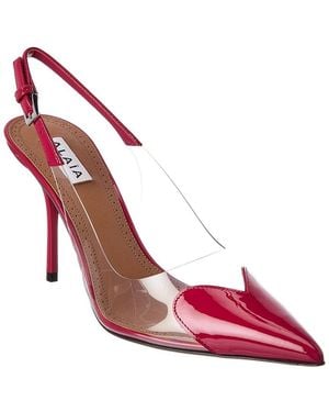 Alaïa Alaïa Le Coeur Patent & Vinyl Slingback Pump - Pink