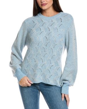 Isla Millie Plaited Wool & Cashmere-Blend Jumper - Blue