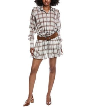 Beulah London Belted Shirt - White