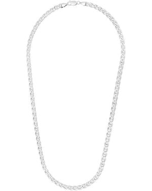 Italian Silver Mariner Chain Necklace - White