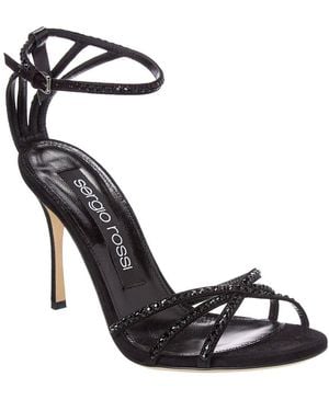 Sergio Rossi Godiva Suede Sandal - Metallic