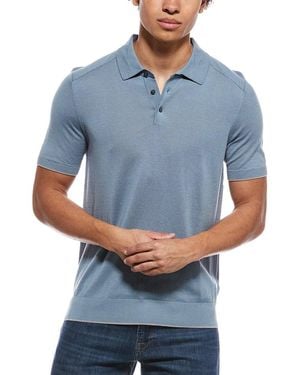 RAFFI Jersey Polo Sweater Shirt - Blue
