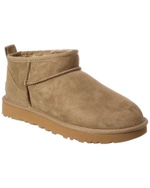 UGG Classic Ultra Mini Suede & Shearling Boot - Brown