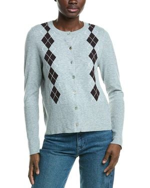 Design History Argyle Cardigan - Blue
