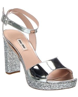 Miu Miu Patent Sandal - Metallic