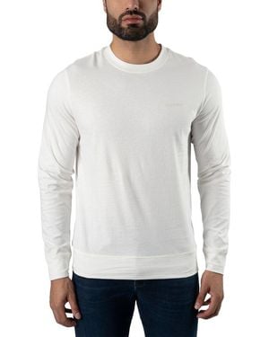 Jared Lang Long Sleeve Crewneck Shirt - White