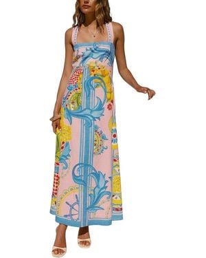 AMINA GLAM Maxi Dress - Blue