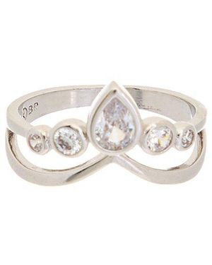 Juvell Dnu 18K Plated Cz Ring - White