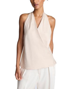 Kenneth Cole Halter Blouse - Natural