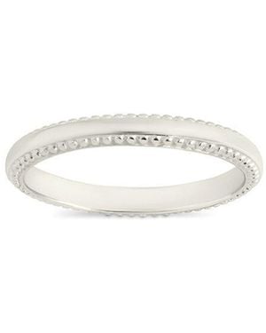 Sterling Forever Kayden Thin Textured Ring - White