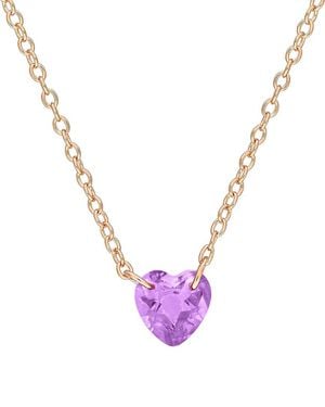 Rina Limor 0.70 Ct. Tw. Amethyst Solitaire Necklace - Pink