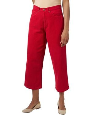 Frances Valentine Corduroy Wide Leg Pan - Red