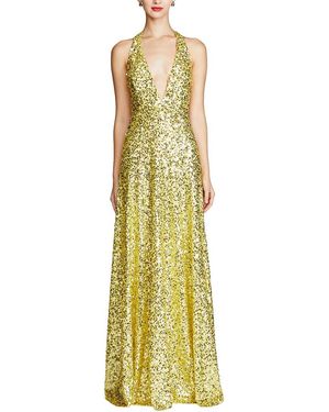 green emerald velvet dress Iconic Vintage 70's Halston Metallic Gold Silk Halter Dress