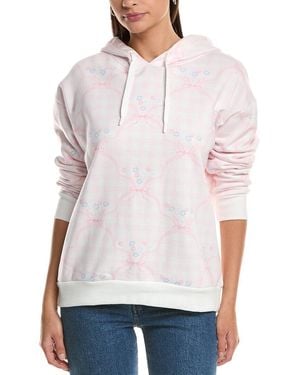 Vintage Havana Proweave Gingham Printed Hoodie - White