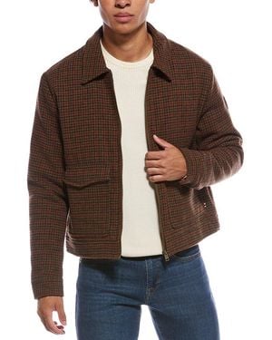 HUNTER Wool-Blend Plaid Jacket - Brown