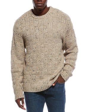 Slate & Stone Heavy Basket Weave Wool-Blend Jumper - Natural