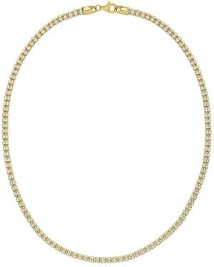 Italian Silver Italian Over Ice Chain Necklace - Metallic