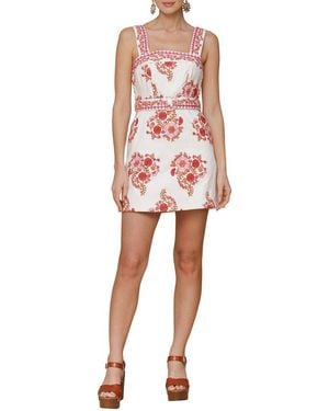 Avec Les Filles Embroidered Mini Dress