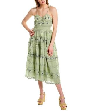 Ash Divya Midi Dress - Green